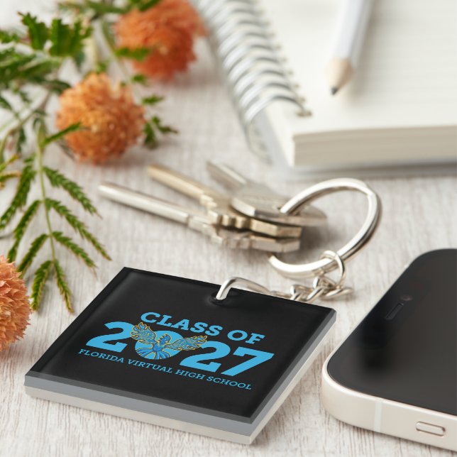 Florida Virtual HS Senior 2027, Black  Key Ring (Front Right)
