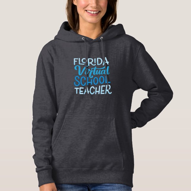 Florida Virtual School Teacher Charcoal Grey Hoodie (Front)