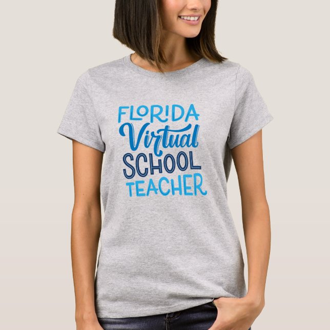 Florida Virtual School Teacher, Grey T-Shirt  (Front)
