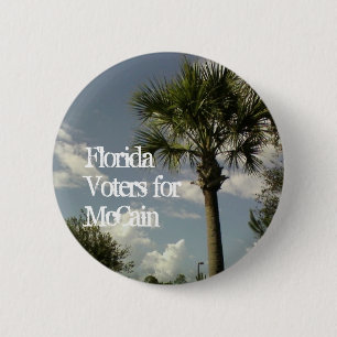 Florida Voters for McCain 6 Cm Round Badge