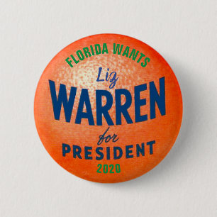 Florida wants Liz Warren 2020 6 Cm Round Badge