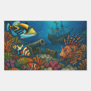 Florida Waters Rectangular Sticker