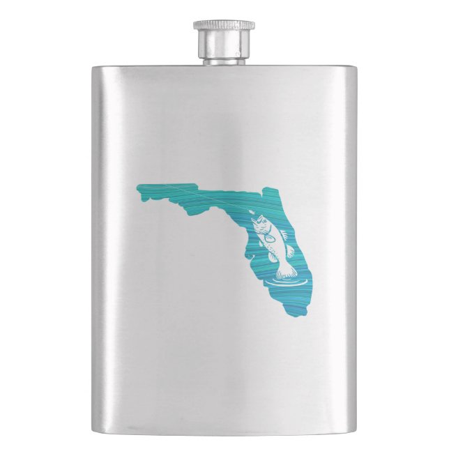 Florida Wave Fishing Hip Flask (Front)