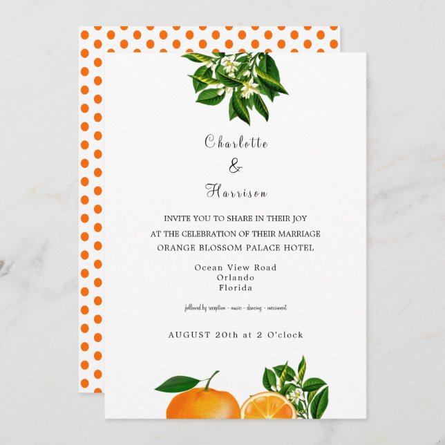 Florida Wedding Destination Invitations (Front/Back)