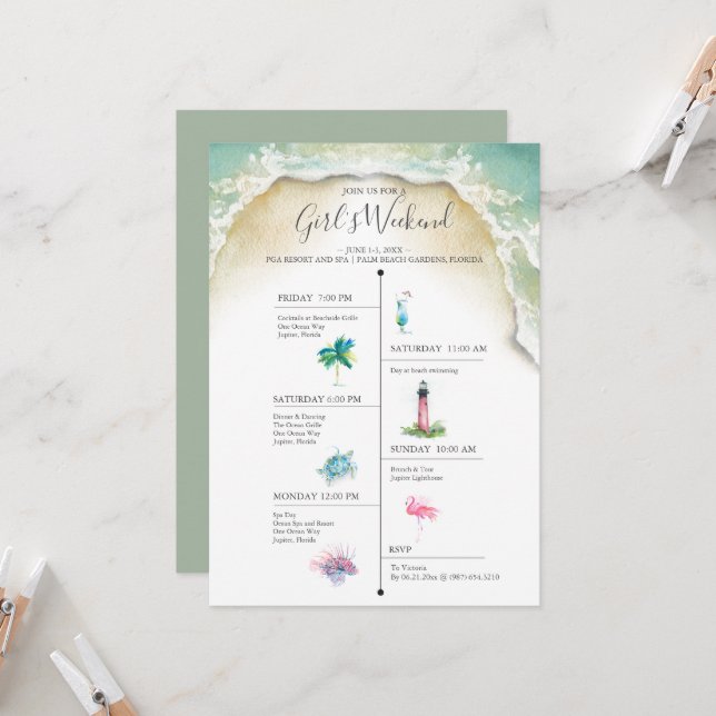 Florida Wedding Weekend Timeline Destination (Front/Back In Situ)