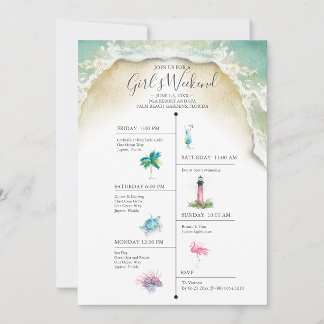 Florida Weekend Timeline Destination Wedding (Front)
