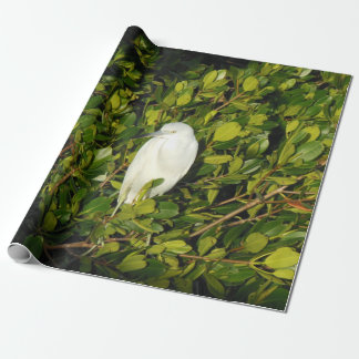 Florida White Water Bird in Marsh at Lido Beach FL Wrapping Paper