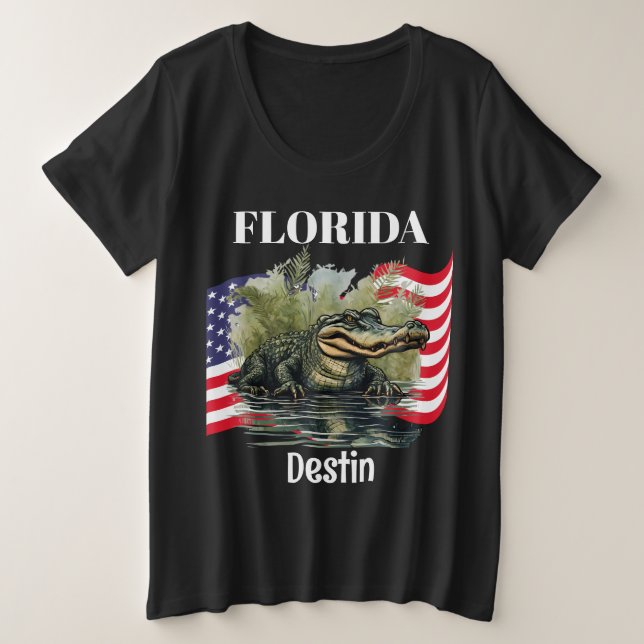 Florida Women's Dark Plus Size T-Shirt (Design Front)
