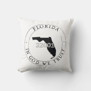 Florida Zip Code Pillow