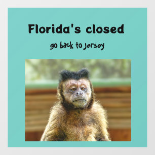 Florida's Closed Monkey Decal