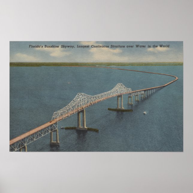 Florida's Sunshine Skyway BridgeFlorida Poster (Front)