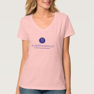 floridasings pink v-neck shirt