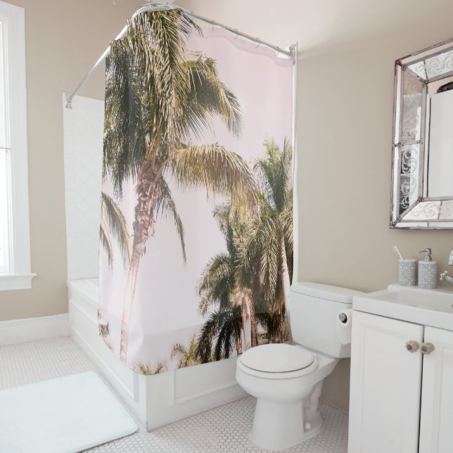 Floridian Palm Tree Vibes #2 #tropical Shower Curtain (In Situ)