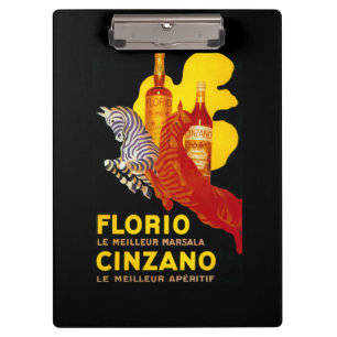 Florio Cinzano Vintage PosterEurope Clipboard