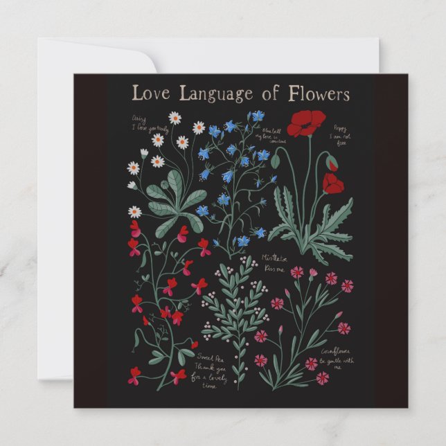 Floriograpy Love language of flowers botanical (Front)