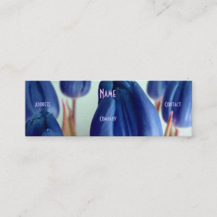 Florist - Blue Beige Tulips Mini Business Card