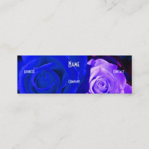Florist - Blue Purple Red Yellow Rose Mini Business Card