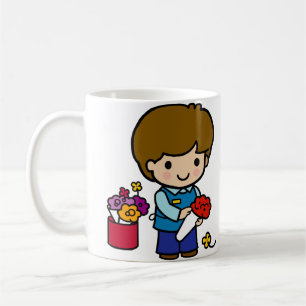 Florist Boy Flowers Coffee Mug