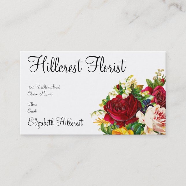 Florist Business Cards (Front)