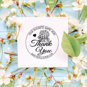 Florist Business Thank You Rubber Stamp