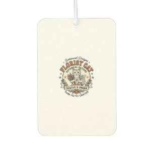 Florist Cat Florist Cat Vintage Vector Art Shirt D Car Air Freshener