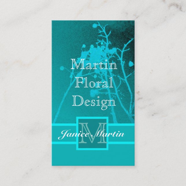 florist custom business card art on double sided (Front)