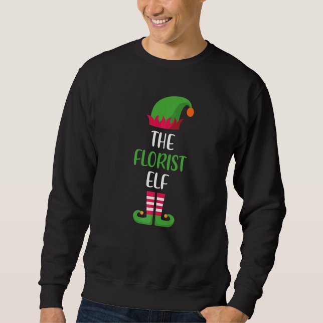 Florist Elf Family Matching Group Christmas Pajama Sweatshirt (Front)
