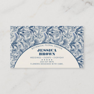 Florist Floral Designer Blue Botanical Business Card