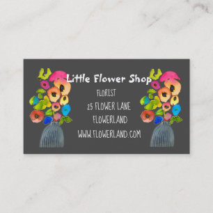 Florist Flower Shop modern flower business Business Card