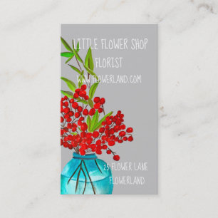 Florist Flower Shop modern simple business Business Card