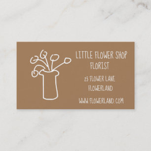 Florist Flower Shop modern simple business Business Card