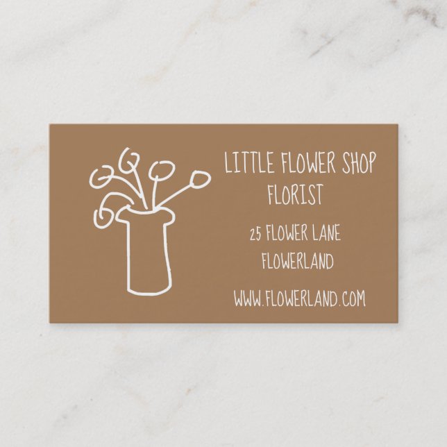 Florist Flower Shop modern simple business Business Card (Front)