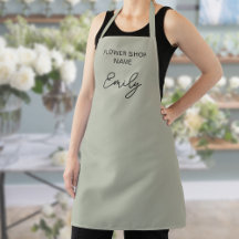 Florist Flower Shop Name Employee Sage Green