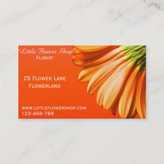 Florist Flower Shop Stylish business Business Card (Front)
