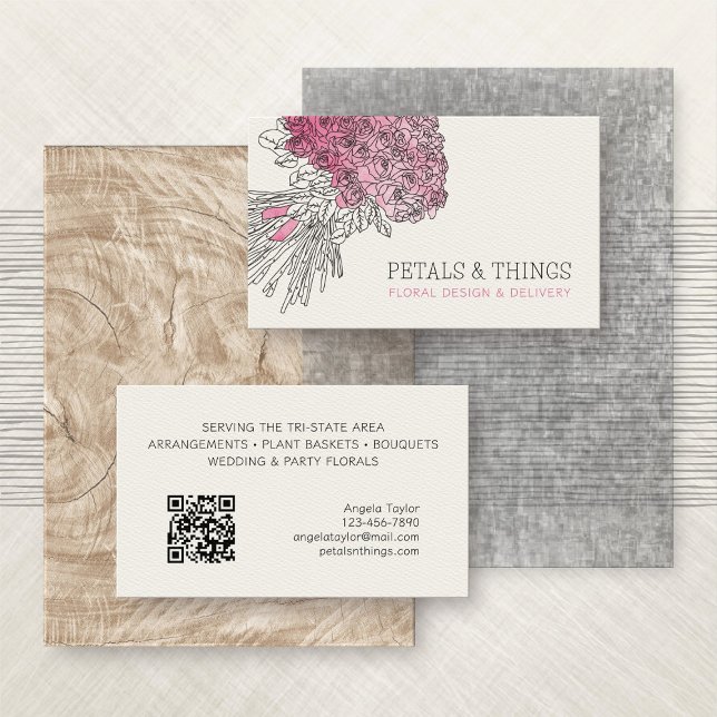 Florist Flowers Bouquet Business Card (Creator Uploaded)