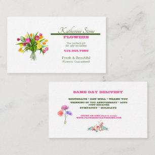 Florist Flowers for any Occasion Business Card