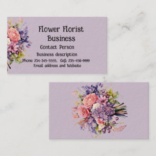 Florist Flowers For Sale Business Card