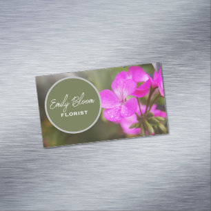 Florist, Flowers  Magnetic Business Card