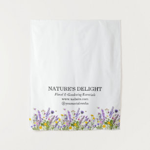 Florist Garden Pop Up Shop Branding Display Tapestry