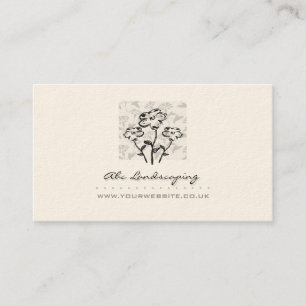 Florist/Gardener Business Card (Grey Version)