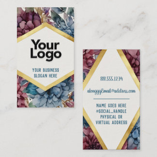 Florist Gardener Landscape Wedding Planner Floral Business Card