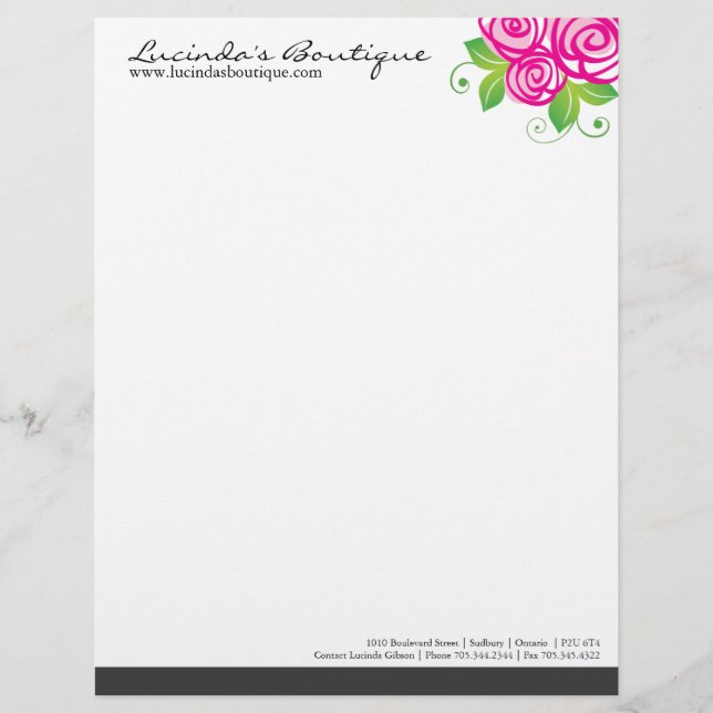 Florist Letterhead (Front)