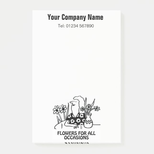 Florist or Flower Seller Post-it Notes (Front)
