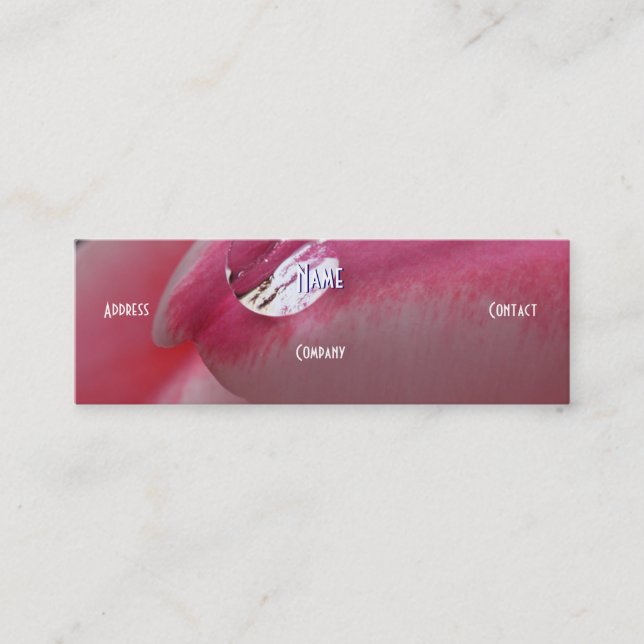 Florist - Pink Rose Mini Business Card (Front)