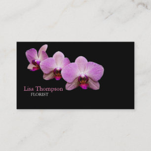 Florist Purple Orchids Flower Studio Salon Card