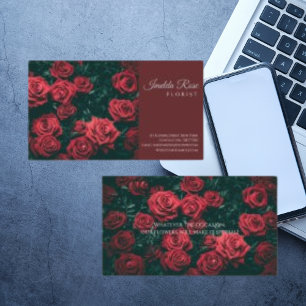 Florist Red Rose Business Card