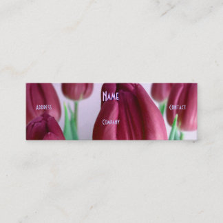 Florist - Rosey Blue Tulips Mini Business Card