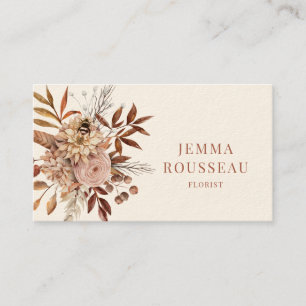 Florist Rustic Boho Floral Business Card