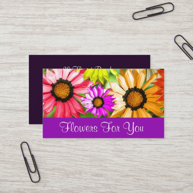 Florist shop flowers for You Business Card (Front/Back In Situ)