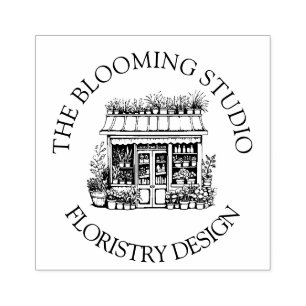Florist Storefront Studio Rubber Stamp